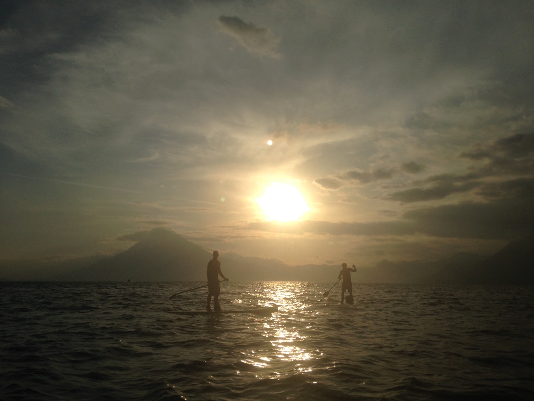 Sunset paddle, Guatemala